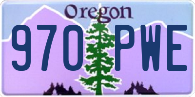 OR license plate 970PWE