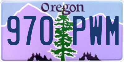 OR license plate 970PWM