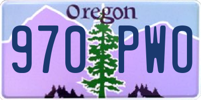 OR license plate 970PWO