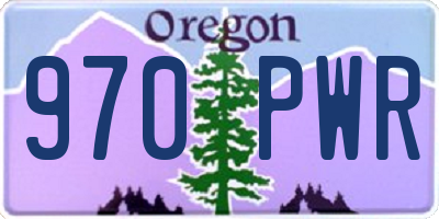 OR license plate 970PWR