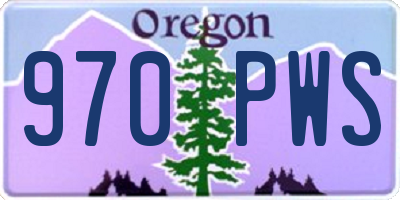 OR license plate 970PWS