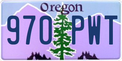 OR license plate 970PWT