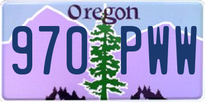 OR license plate 970PWW