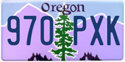 OR license plate 970PXK