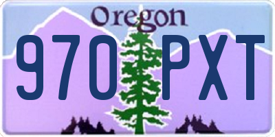 OR license plate 970PXT