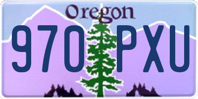 OR license plate 970PXU