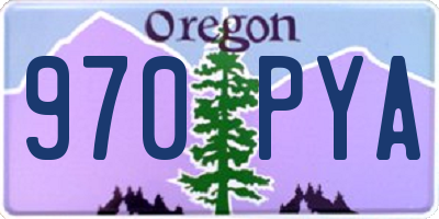 OR license plate 970PYA