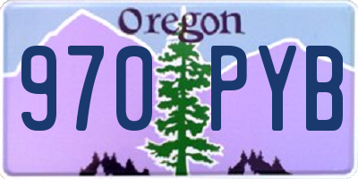 OR license plate 970PYB