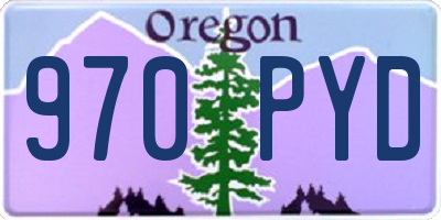 OR license plate 970PYD