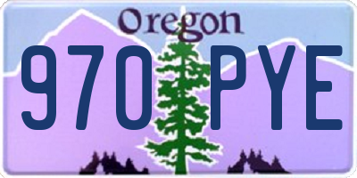 OR license plate 970PYE