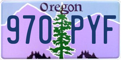 OR license plate 970PYF