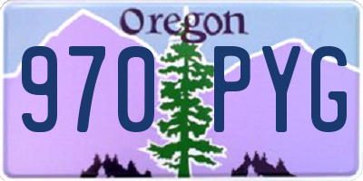 OR license plate 970PYG