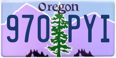 OR license plate 970PYI