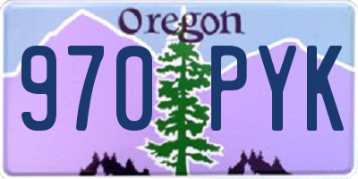 OR license plate 970PYK