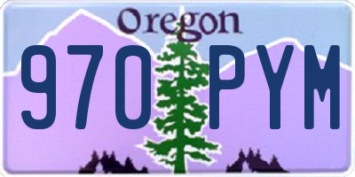 OR license plate 970PYM