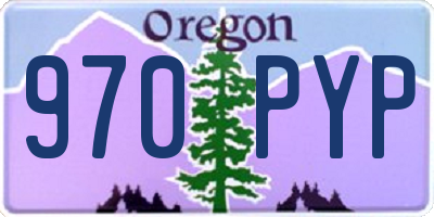 OR license plate 970PYP