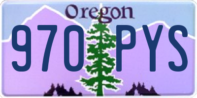 OR license plate 970PYS