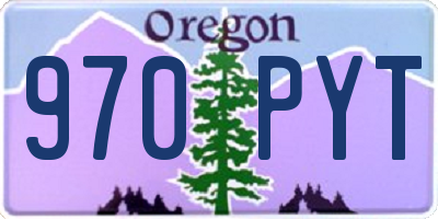 OR license plate 970PYT