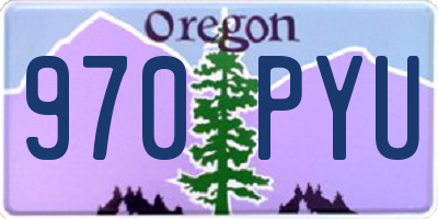 OR license plate 970PYU