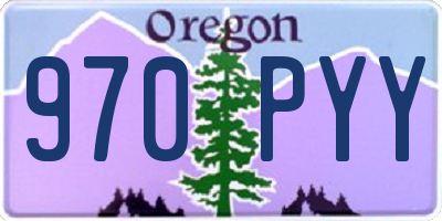OR license plate 970PYY