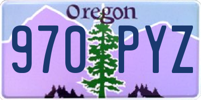 OR license plate 970PYZ