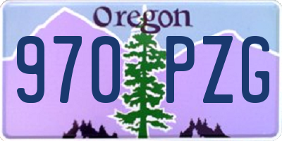 OR license plate 970PZG