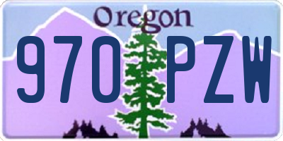 OR license plate 970PZW