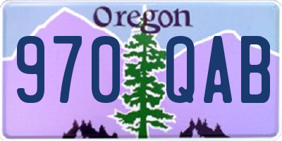 OR license plate 970QAB