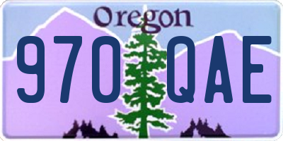 OR license plate 970QAE