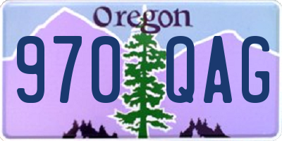 OR license plate 970QAG