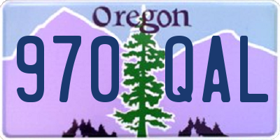 OR license plate 970QAL