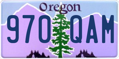 OR license plate 970QAM