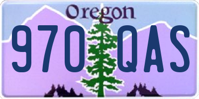 OR license plate 970QAS