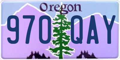 OR license plate 970QAY