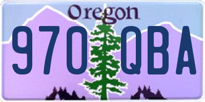 OR license plate 970QBA