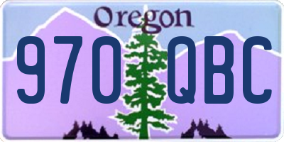 OR license plate 970QBC