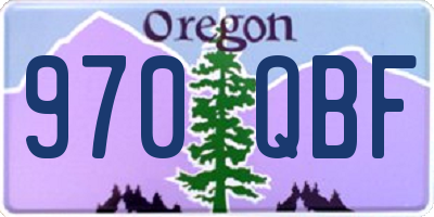 OR license plate 970QBF