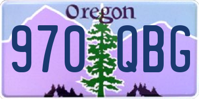OR license plate 970QBG