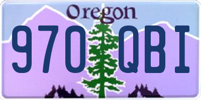 OR license plate 970QBI