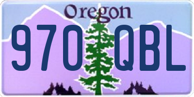 OR license plate 970QBL