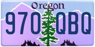 OR license plate 970QBQ