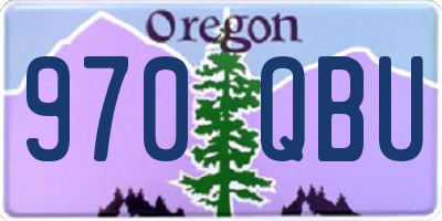 OR license plate 970QBU