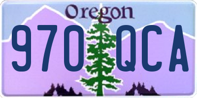 OR license plate 970QCA