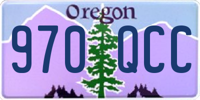 OR license plate 970QCC