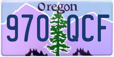 OR license plate 970QCF
