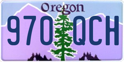 OR license plate 970QCH