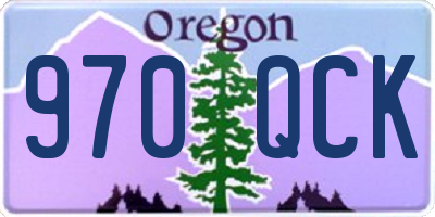 OR license plate 970QCK