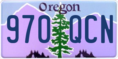 OR license plate 970QCN