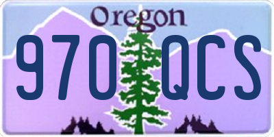 OR license plate 970QCS