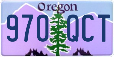 OR license plate 970QCT